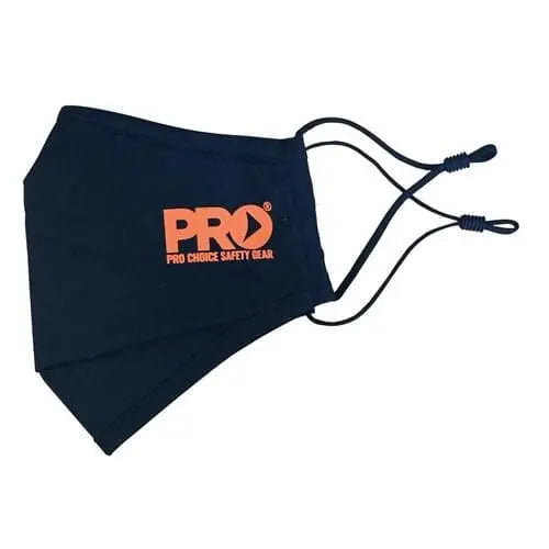 Pro Choice  Reusable 3 Layer Face Mask With Adjustable Ear Loops 100% Cotton X20 - RFM-BK PPE Pro Choice BLACK